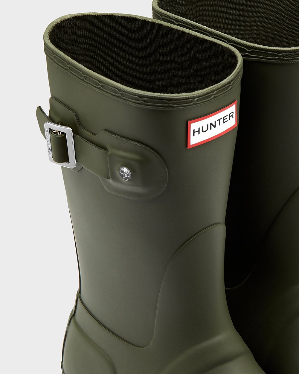 Womens Hunter Short Rain Boots Dark Olive - Original - 6831095-QT